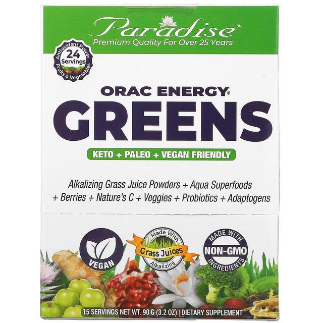 Paradise Herbs, ORAC Energy Greens, 15 Packets, 6 g ciascuno on Productcaster.