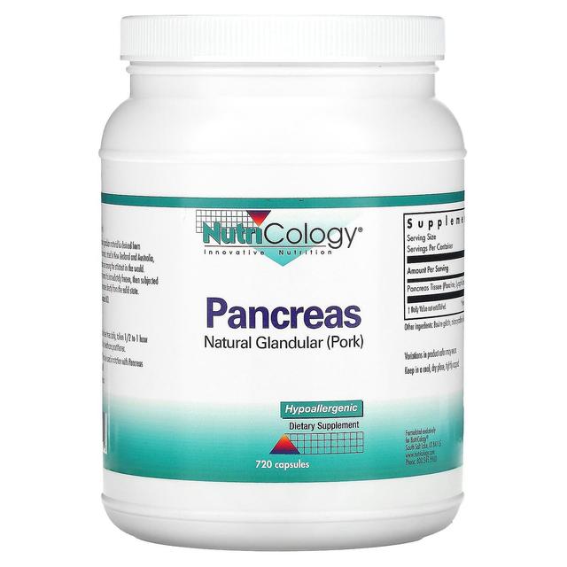 Nutricology, Pancreas, Natural Glandular (Pork), 720 Capsules on Productcaster.