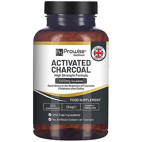 Activated Charcoal 1200mg 200 Vegan Capsules I Contributes to the reduction of Excessive Flatulence After Eating I Made in the UK by Prowise Health... on Productcaster.