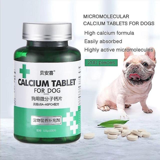 Vorallme Pet Dog Calcium Tablets Micromolecular Calcium Tablets For Small Dogs And Elderly Dogs Easy To Absorb 200 Tablets on Productcaster.