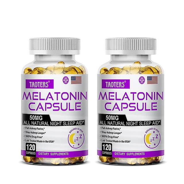 Vorallme Melatonin Capsules Sleep Fast, Improve Memory And Sleep Quality Improve Insomnia 120 count-2 bottle on Productcaster.