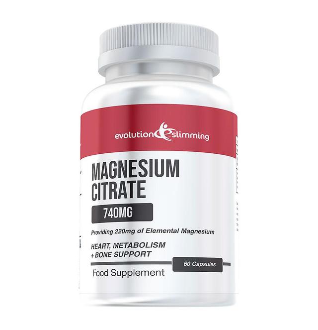 Evolution Slimming Magnesium Citraat 740mg - 60 Capsules - Vitaminen en Supplementen - Evolution Afslanken on Productcaster.