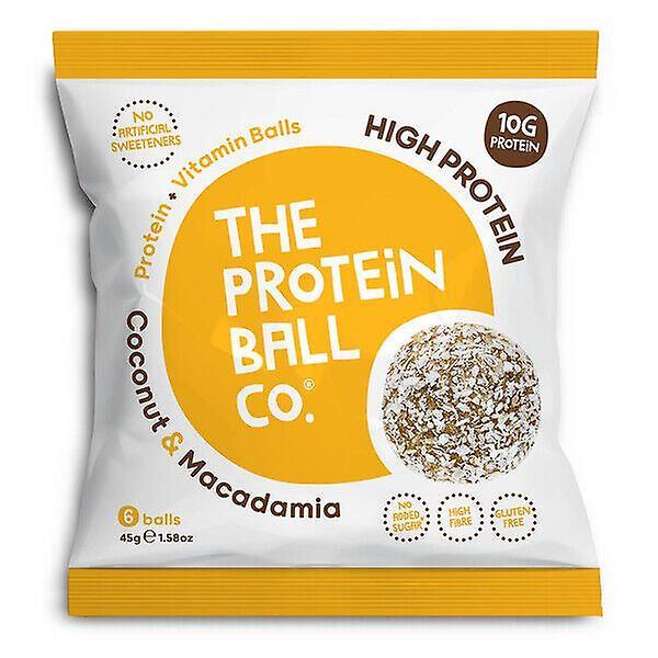 The Protein Ball Co. High Protein Coconut & Macadamia - 45g - Pack of 10 on Productcaster.