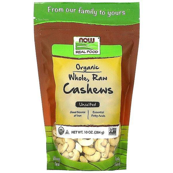 Now Foods, Real Food Organic, Whole, Raw Cashews, Unsalted, 10 oz (284 g) on Productcaster.