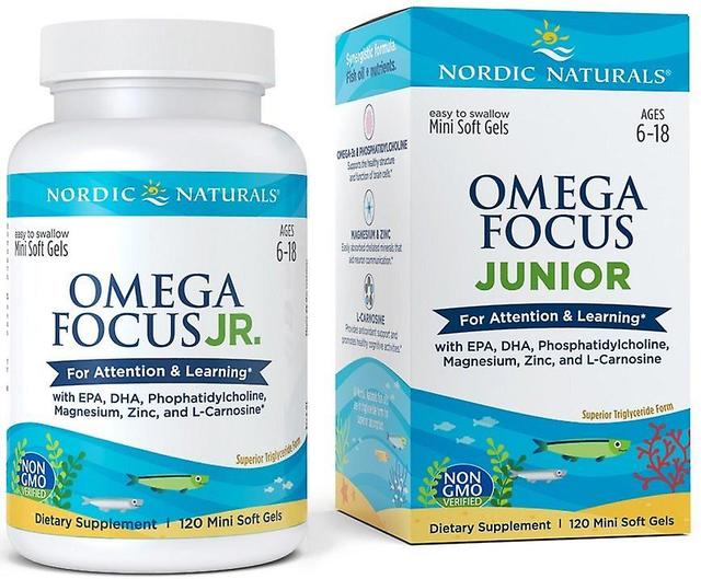 Nordic Naturals Omega Focus Junior 120 mini Softgels 145 gr on Productcaster.