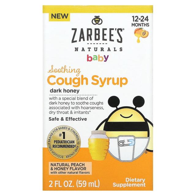 Zarbees, Naturals, Baby, Soothing Cough Syrup, 12-24 Months, Natural Peach and Honey, 2 fl oz (59 ml on Productcaster.