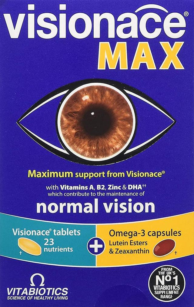 56x Vitabiotics Visionace Max Tablets Healthy Eye Vision Formula - 3 Packs for 2 on Productcaster.