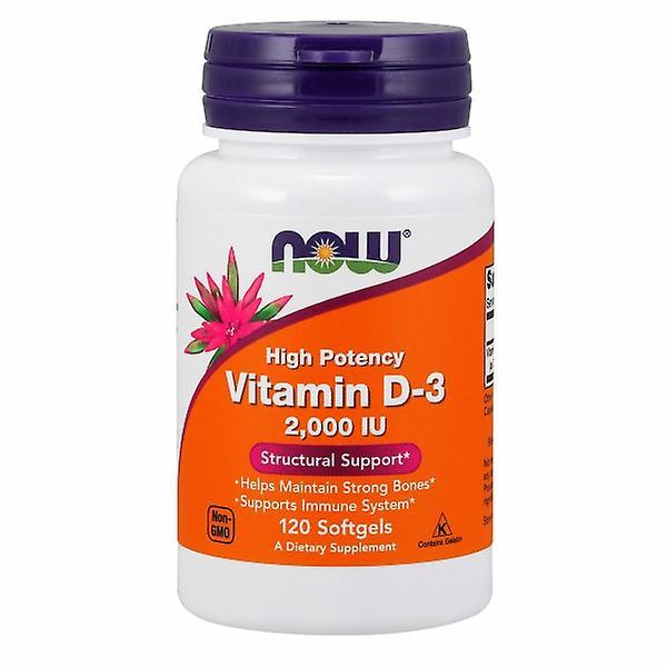 Now Foods Vitamin D-3, 2000 IU, 120 Sgels (Pack of 4) on Productcaster.