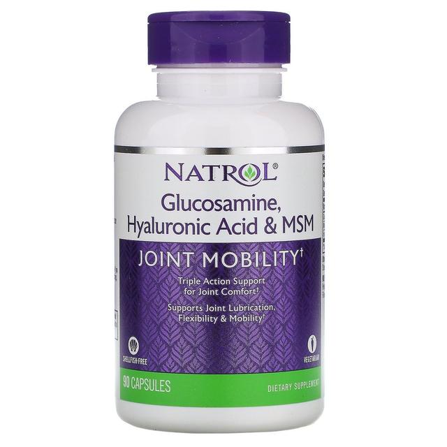 Natrol, Glucosamine, Hyaluronic Acid & MSM , 90 Capsules on Productcaster.