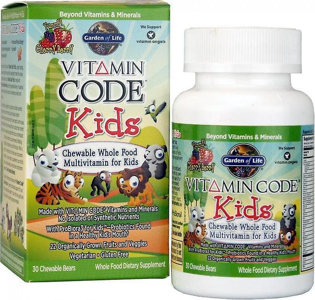 Garden of Life Vitamin Code Kids Multivitamin Cherry Berry 30 chewable bears 110 gr on Productcaster.