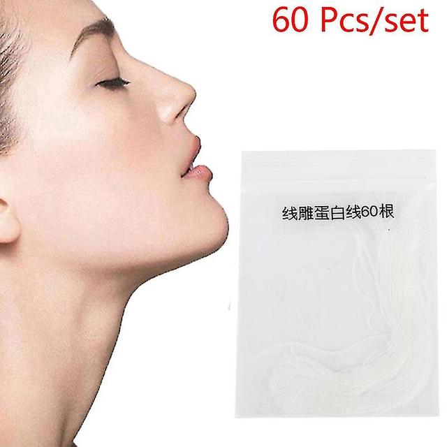 Unbrand 60pcs Facial Collagen Thread Lift Protein Peptide Line Carving pour Radar Carve Blanc 1PC on Productcaster.