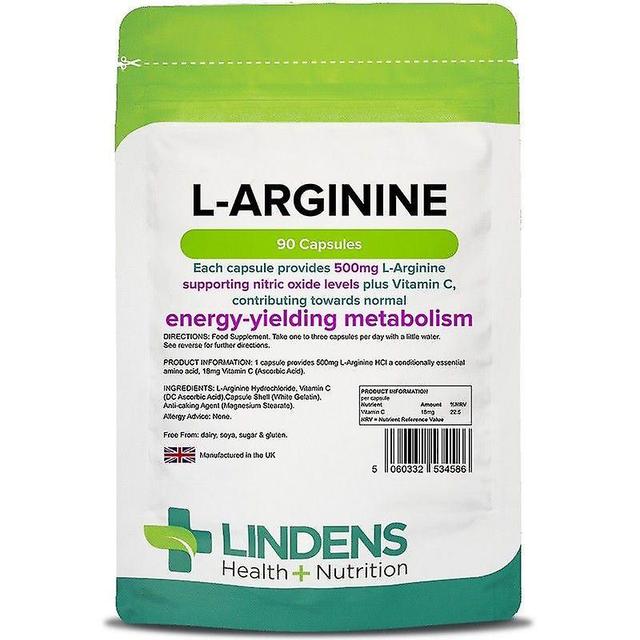 Lindens L-Arginine 500mg Capsules 90 (4586) on Productcaster.