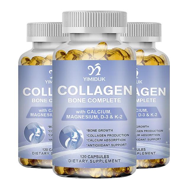 Vorallme Collagen Capsules Bone Collagen With Calcium Magnesium For Relieve Joint Pain Strong Bones Boost Immune Health 3 Bottles 120PCS on Productcaster.