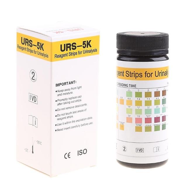 100Pcs URS-5K Glucose pH Protein Ketone Blood Urine Test Strip Reagent For Urinalysis With Anti-VC on Productcaster.