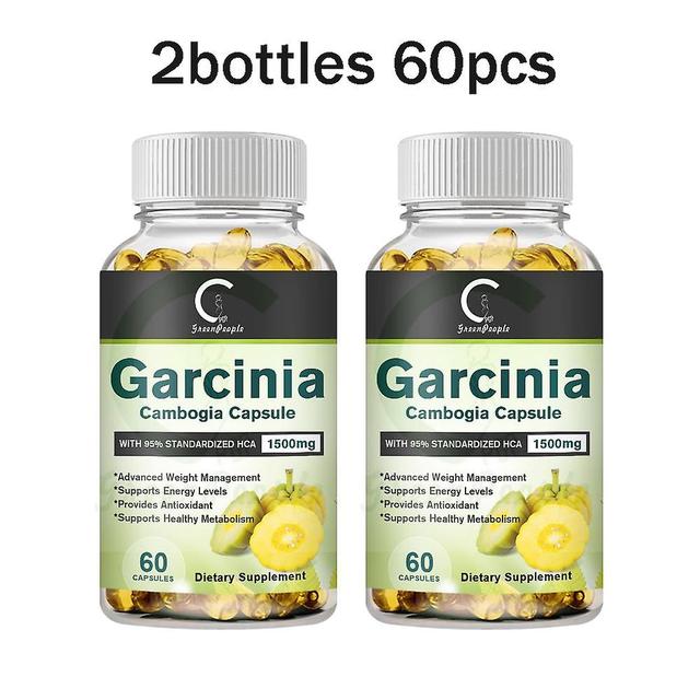 Eccpp Organiska Garcinia Cambogia kapslar Bantning Gå ner i vikt Snabb aptitdämpande bantningsverktyg Skönhet Hälsa 2bottles 60pcs on Productcaster.