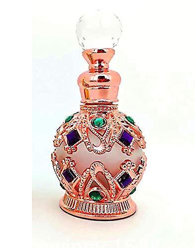 Haobuy 15ml Refillable Empty Perfume Bottle Decorative Glass Round Diamond Vintage Empty Refillable Perfume Bottles Rose gold on Productcaster.