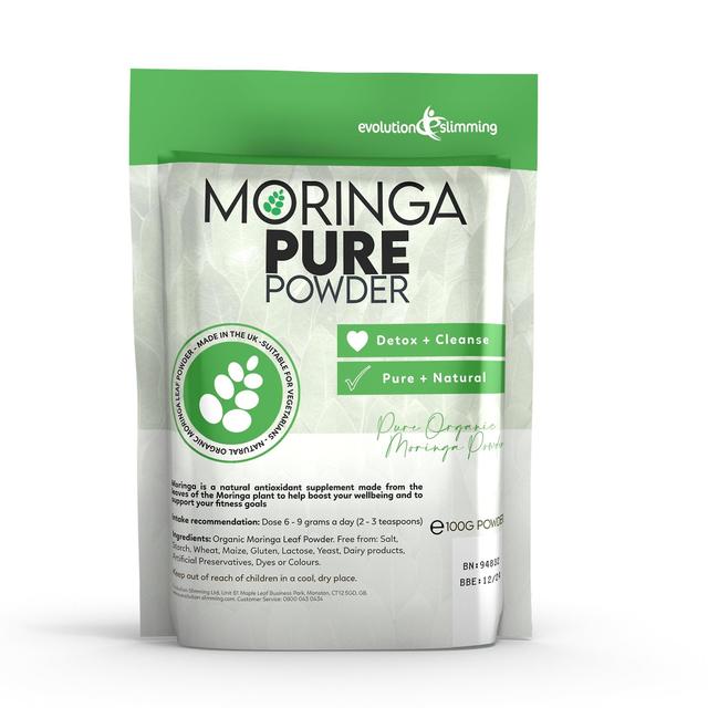 Moringa Pure 100% Pure Organic Powder 100g Pouch - 1 Pouch (100g) - Antioxidant and Nutritional Powder - Evolution Slimming on Productcaster.