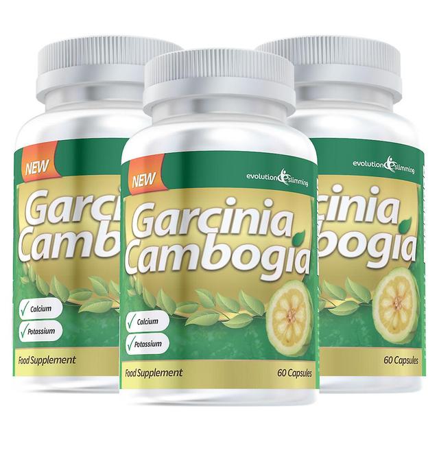 Garcinia Cambogia 1000mg with Potassium and Calcium - 3 Bottles (180 Capsules) - Appetite Control - Evolution Slimming on Productcaster.