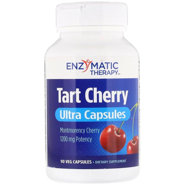 Enzymatic Therapy, Tart Cherry, Ultra Capsules, 1,200 mg, 90 Veg Capsules on Productcaster.