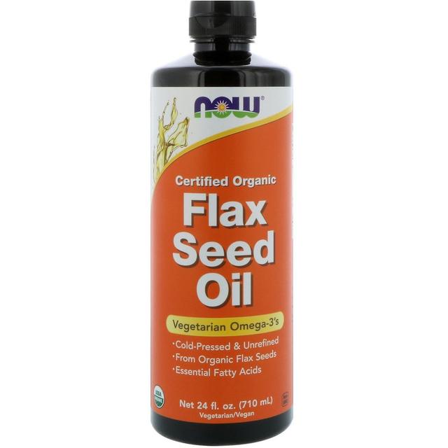 Now Foods, Certified Organic Flax Seed Oil, 24 fl oz (710 ml) on Productcaster.