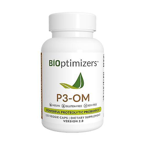 Bioptimizers p3-om proteolyyttiset prebiootit ja probiootit 120 vegaanikorkkia on Productcaster.