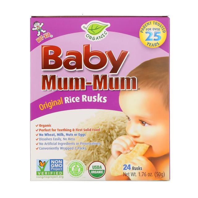 Hot Kid, Baby Mum-Mum, Orginial Rice Rusks, 24 korppua, 1,76 oz (50 g) on Productcaster.