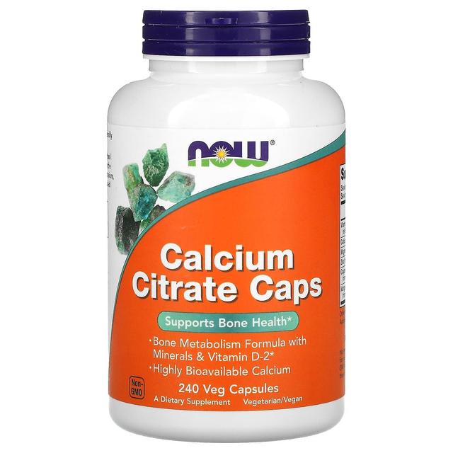 NOW Foods, Calcium Citrate Caps, 240 Veg Capsules on Productcaster.