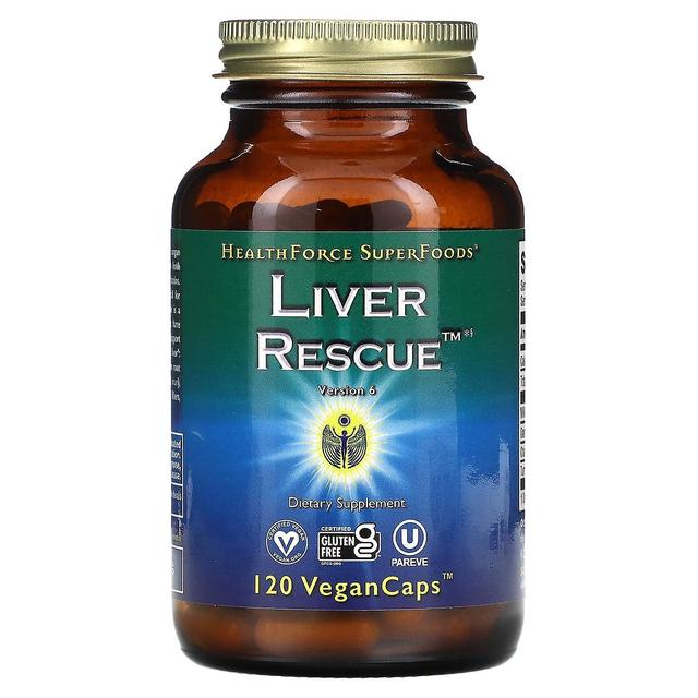 HealthForce Superfoods, Liver Rescue, Versie 6, 120 Vegan Caps on Productcaster.