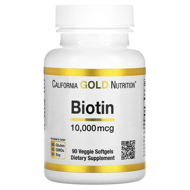 California Gold Nutrition, Biotin, 10,000 mcg, 90 Softgels on Productcaster.