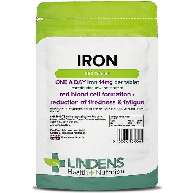 Lindens Iron 14mg Tablets 360 (5569) on Productcaster.