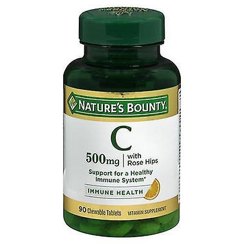 Natures Bounty Prírodný vitamín C s ružovými bokmi žuvací, 500 mg, 90 kariet (balenie po 2) on Productcaster.