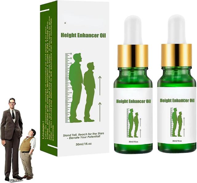 High Growth Essential Massage Oil, Height Growth Foot Oil, Natural Herbal Heightening Essential Oil, Healthy Heights Growth Oil 2pcs on Productcaster.