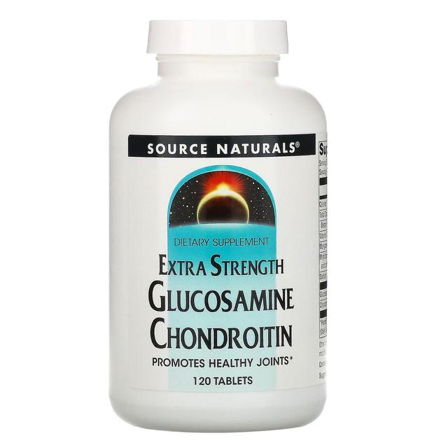 Source Naturals Lähde Naturals, glukosamiinikondroitiini, ylimääräinen vahvuus, 120 tablettia on Productcaster.