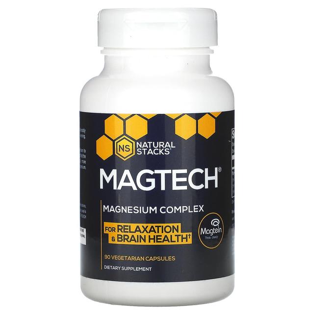 Natural Stacks, MagTech, Magnesium Complex, 90 Vegetarian Capsules on Productcaster.