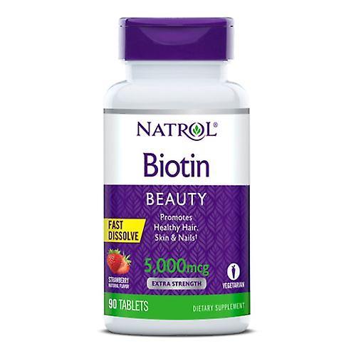 Natrol Biotin Fast Dissolve,5000 MCG ,90 TABS (Pack of 3) on Productcaster.