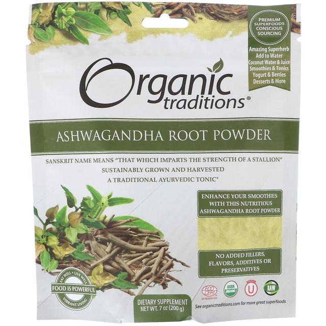 Organic Traditions Organische tradities, Ashwagandha Root Powder, 7 oz (200 g) on Productcaster.