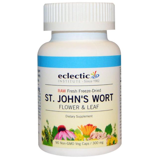 Eclectic Institute, St. John's Wort, 300 mg, 90 Non-GMO Veggie Caps on Productcaster.