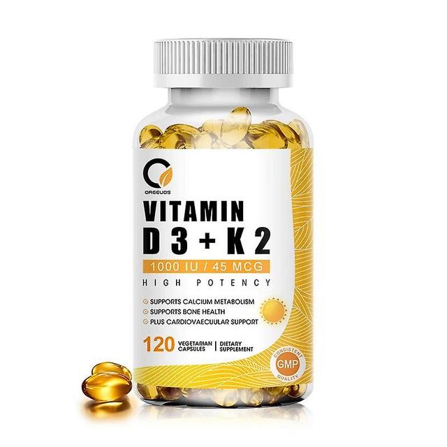 Vegan Vitamin D3+K2 Supplement for Regulate Calcium Metabolism Promote Bone Immunity System Collagen Boost Skin Health Non-GMOTIB TIB . 120pcs on Productcaster.