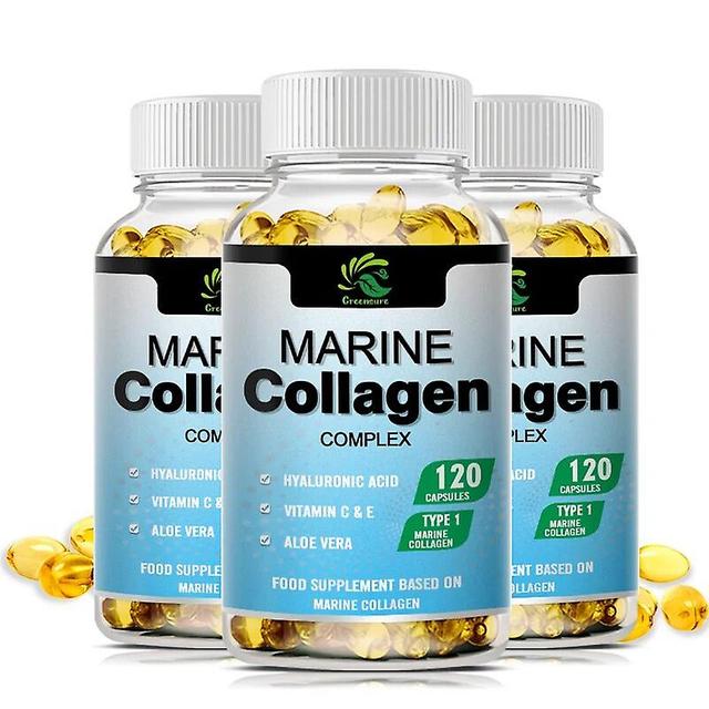 Visgaler Marine Collagen Capsules - Preserve Beauty and Youth - Promote Firm Skin, Strong Nails&Hair, Healthy Joints 3 Bottle 120 pills on Productcaster.