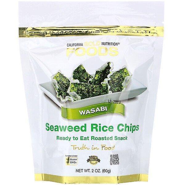 California Gold Nutrition, Algen Reis Chips, Wasabi, 2 unzen (60 g) on Productcaster.