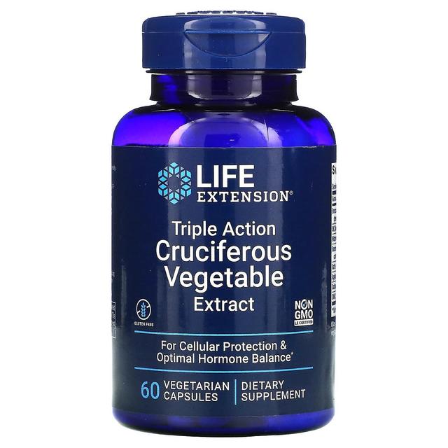 Life Extension, Triple Action Cruciferous Vegetable Extract, 60 Vegetarian Capsules on Productcaster.