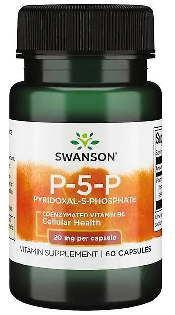 Swanson P-5-P Pyridoxal-5 fosfát Coenzymated vitamín B-6 20 mg 60 Kapsuly on Productcaster.