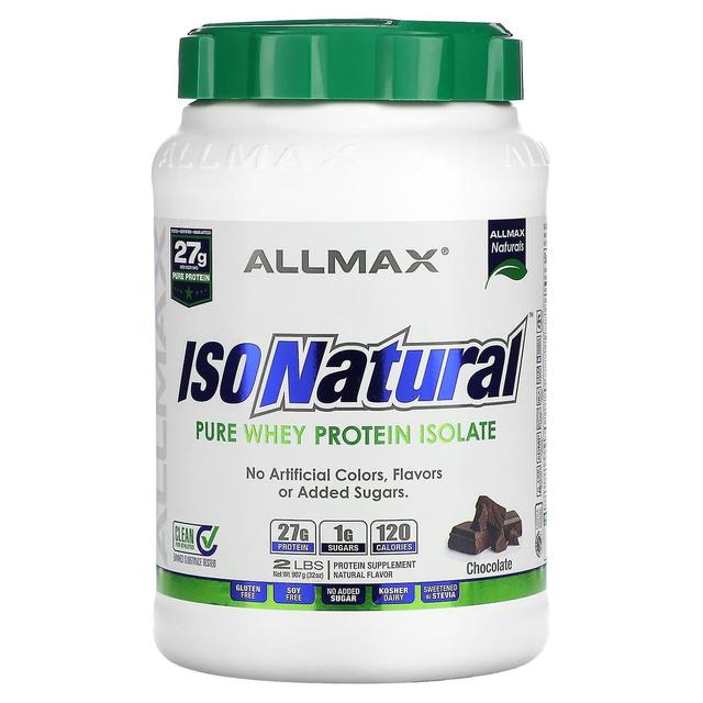 ALLMAX, isoNaturligt rent vassleproteinisolat, choklad, 2 lbs (907 g) on Productcaster.