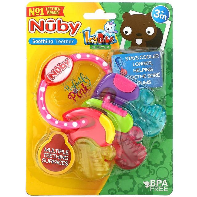 Nuby, Teether lenitivo, IcyBite Keys, 3+ mesi, rosa, 1 dentiera on Productcaster.