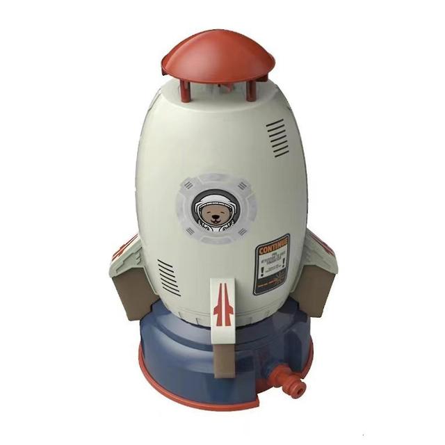 Children Spray Water Launcher Rotating Flying Water Spray Toy Water Pressure Lift-off Sprinkler Space Rocket on Productcaster.