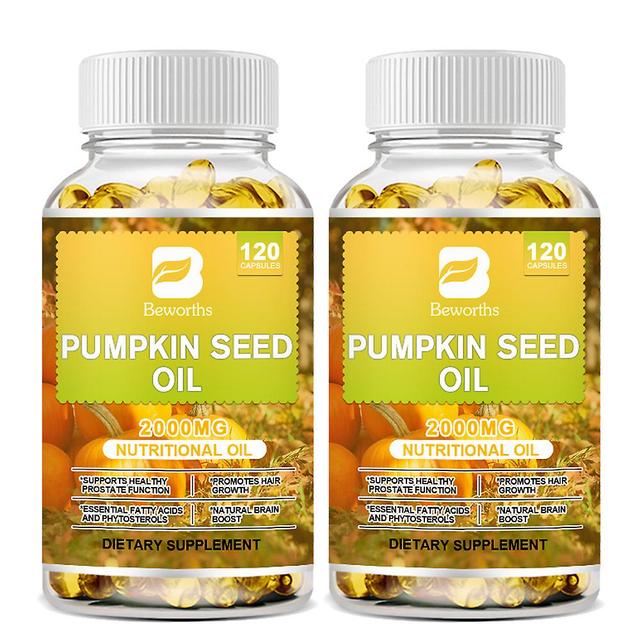 Visgaler Pumpkin Seed Oil Capsule Promote Hair Growth,urinary Tract Support, Bladder Control, Support Young Skin,rich In Omega 3&omega 6 2bottles 1... on Productcaster.