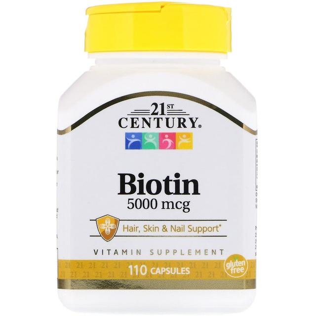 21st Century, Biotin, 5,000 mcg, 110 Capsules on Productcaster.