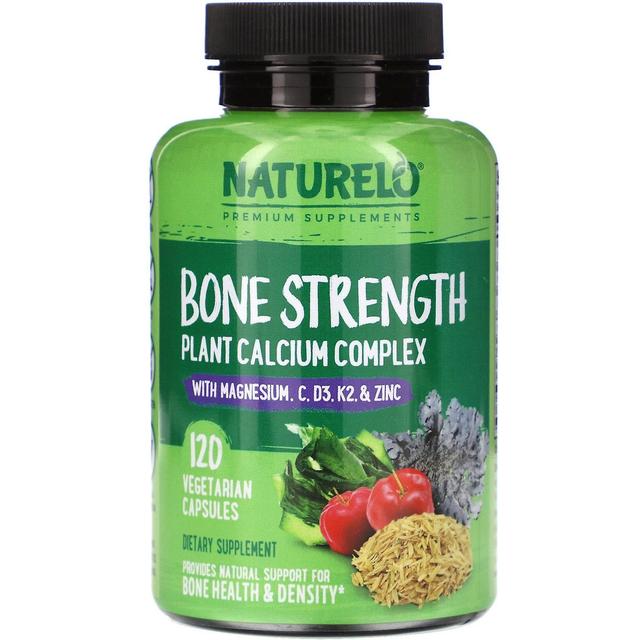 NATURELO, Bone Strength, Plant-Based Calcium Complex, 120 Vegetarian Capsules on Productcaster.