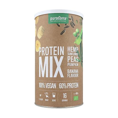 Purasana Hemp, Pea, Sunflower and Pumpkin Protein Blend 400 g of powder (Banana) on Productcaster.