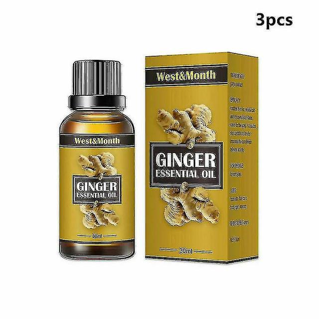 Ederfun Lymph Detoxification Ginger Oil Belly Drainage Ginger Lymphatic Drainage Massage 30mlX3Pcs on Productcaster.